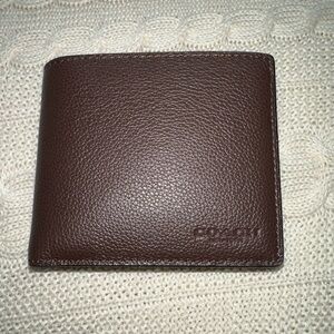 COACH 3 in 1 Sport Calf Wallet Mahogany